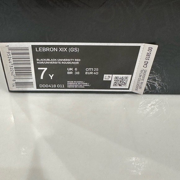 Nike LeBron 19 EP 'Bred' DC9340-001 - Picture 9 of 9